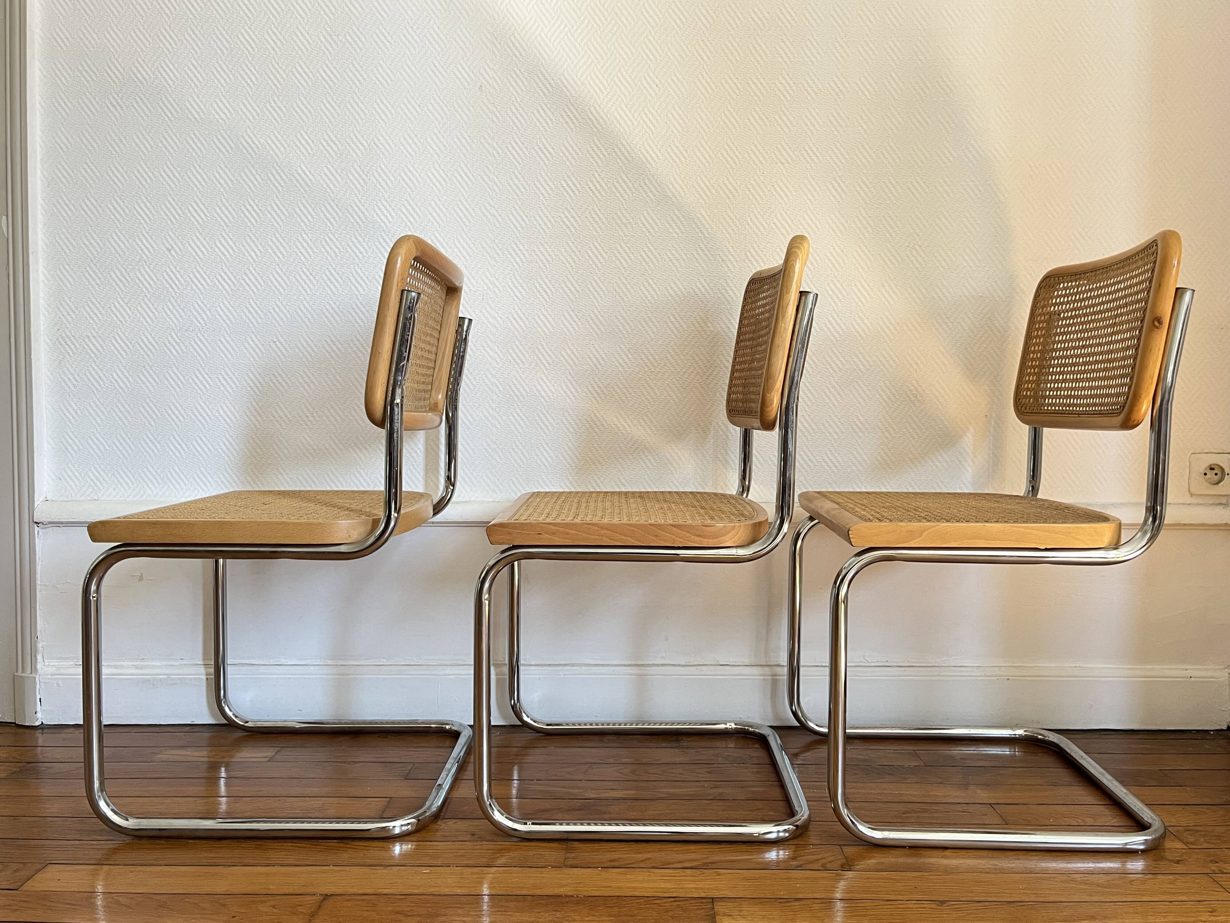 Lot of 3 ccesca b32 by marcel breuer made in italy