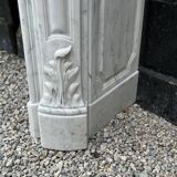 Louis XV Style Fireplace In Carrara Marble, Circa 1880