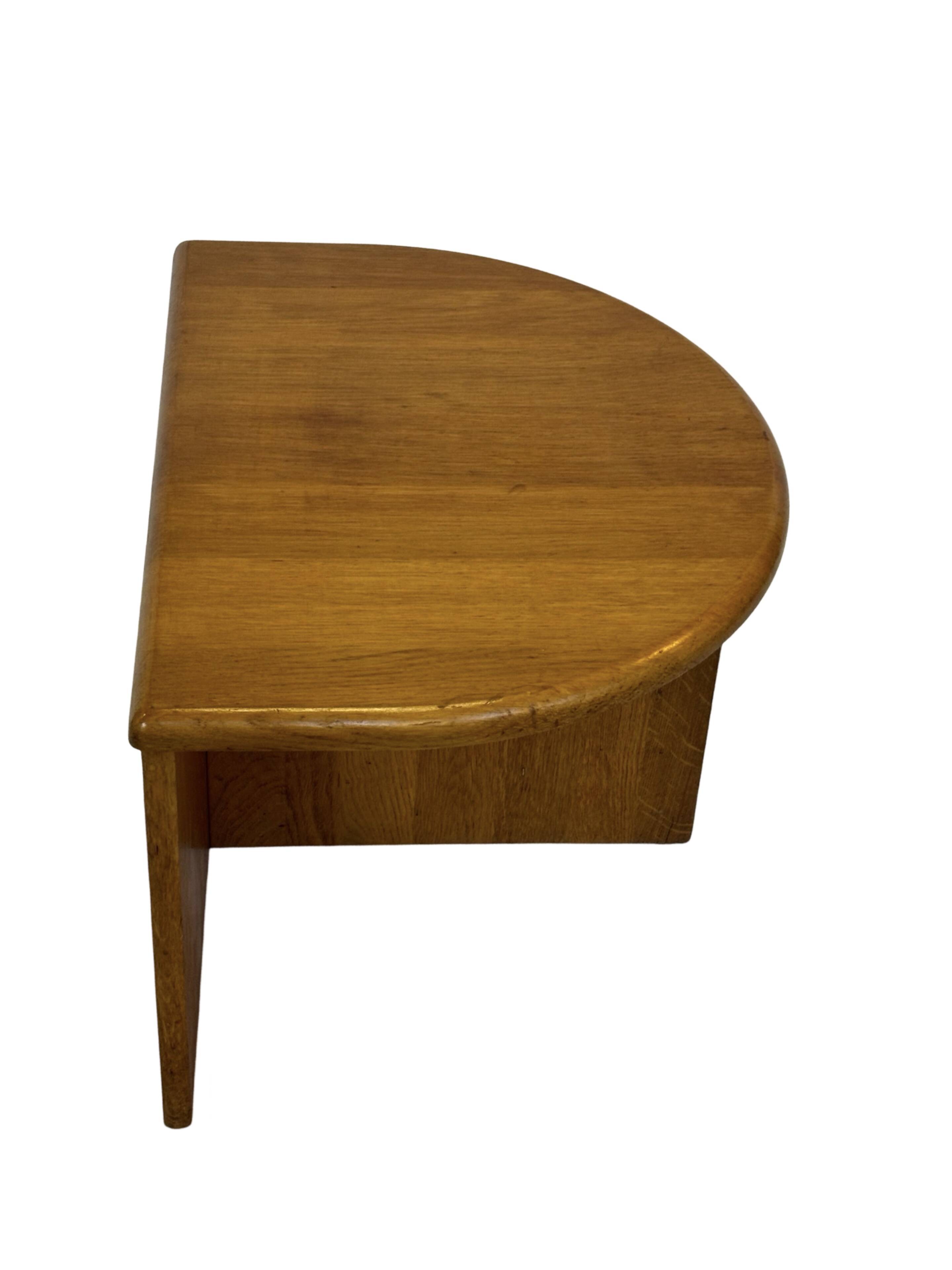 Vintage Side Table In Oak Minimalist 80's Design