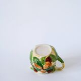 Tea service consisting of a teapot, a milk jug and a numbered hazelnut slip sugar bowl