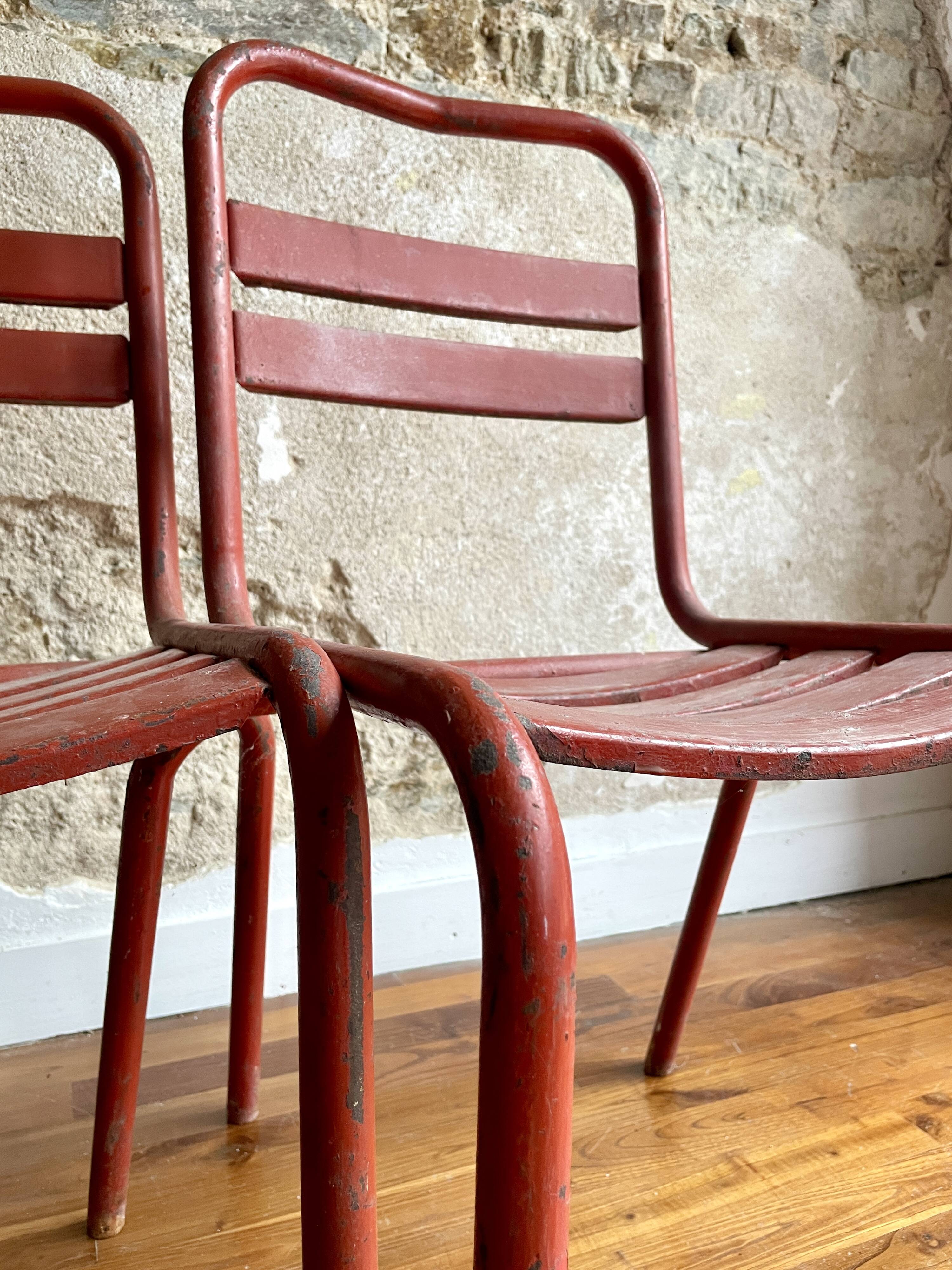 Paire de chaises style Tolix 1950