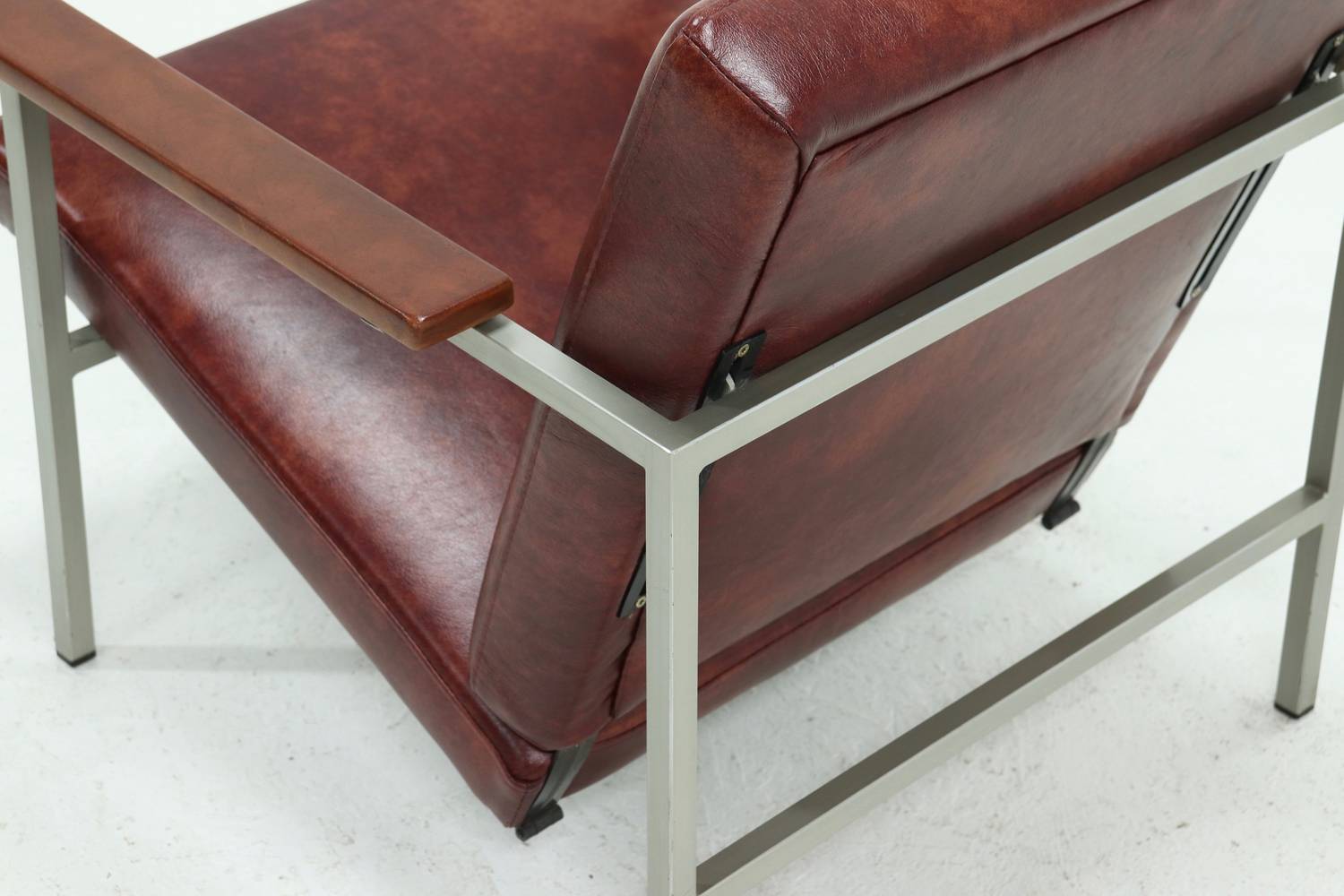 Adjustable leather armchair, Dutch design, 1960s