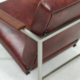 Adjustable armchair in Dutch design leather 1960