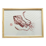 Gyotaku of a small squid