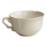 Antique ivory faience breakfast cup Sarreguemines