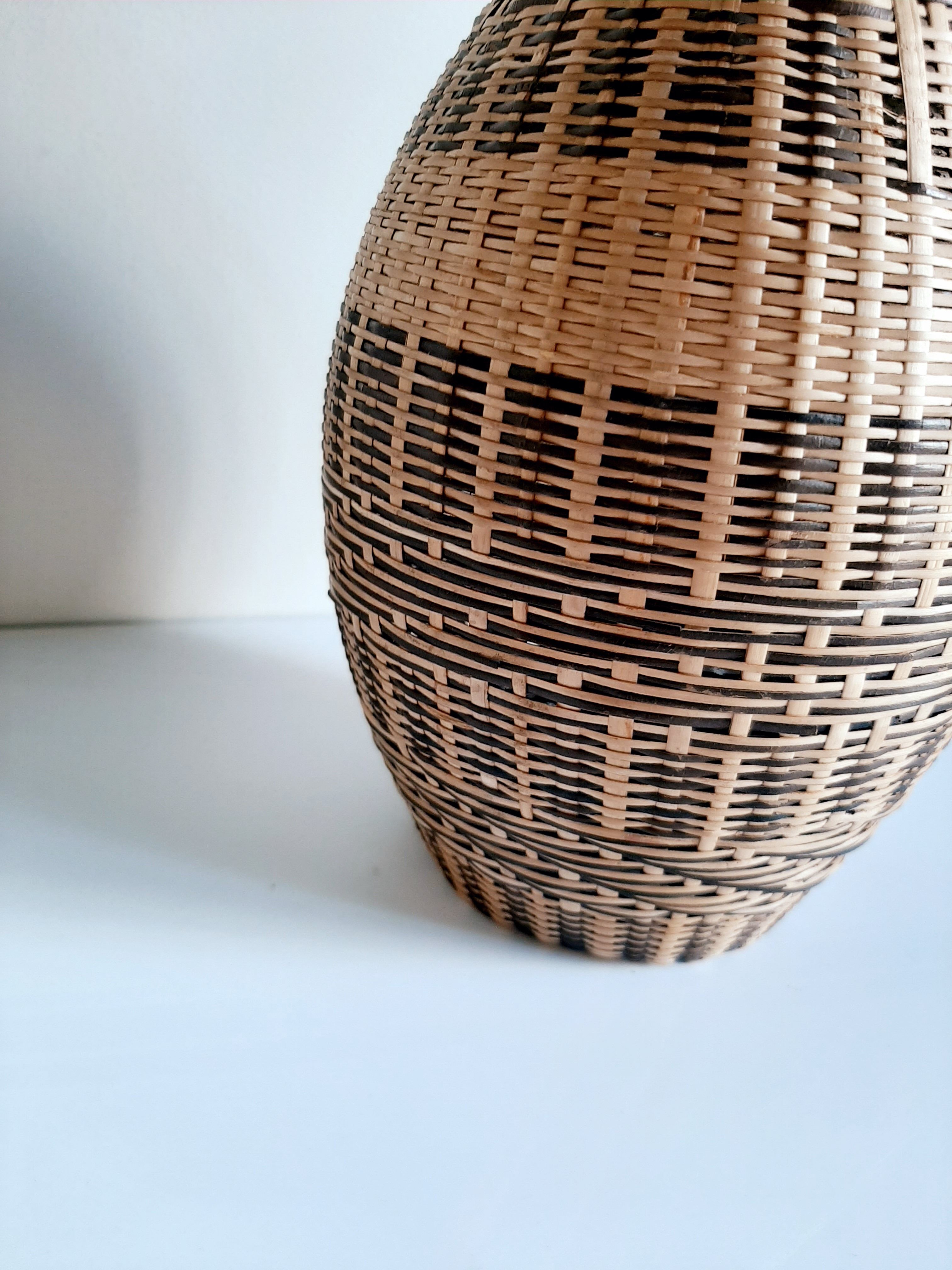 Wicker rattan bottle