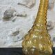 Amber-colored Empoli glass bottle/vase, 1970s