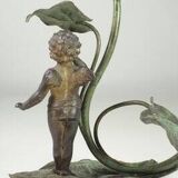 Early 1900 Art Nouveau Sculpture Table Lamp