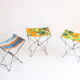 Nomad folding camping stools, France 1950s, set of three.