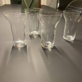 Set of modernist Bulle glasses by Roger Tallon for Daum, 1960s.