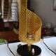 Paire de lampes métal perforé style Mategot années 50