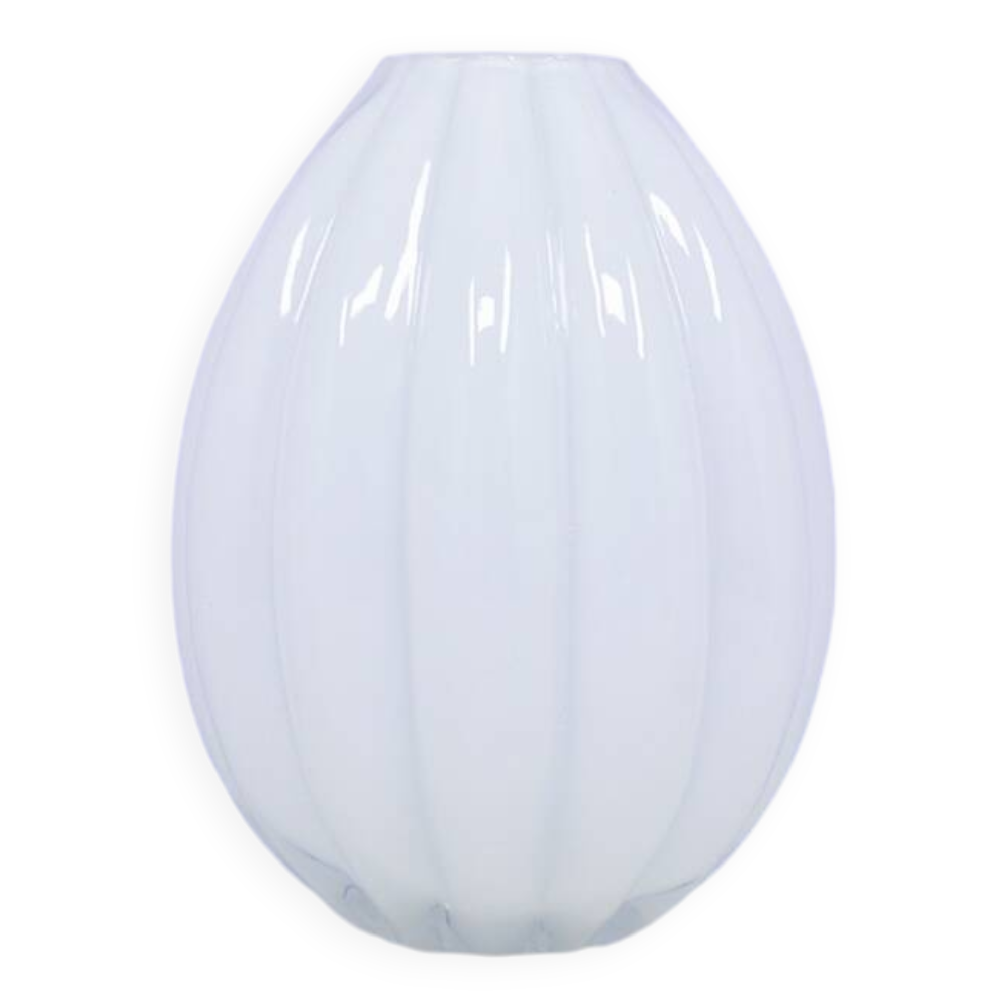 vintage white glass vase bubbles