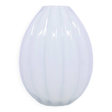 vintage white glass vase bubbles
