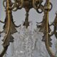 chandelier Crystal bronze dore rocaille style nineteenth pendants