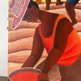 Brazilian fishing scene "Puxada de rede" signed