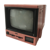 Portable pink TV 80s