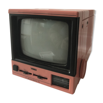 Portable pink TV 80s