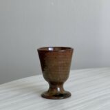 Set of 3 small enamelled ceramic mugs