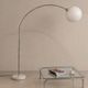 Arc floor lamp with a marble base