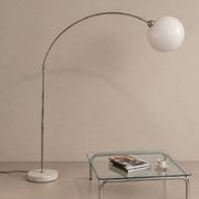 Arc floor lamp with a marble base