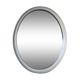 White oval mirror 1970s 45cm