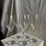 Set of 5 large champagne flutes