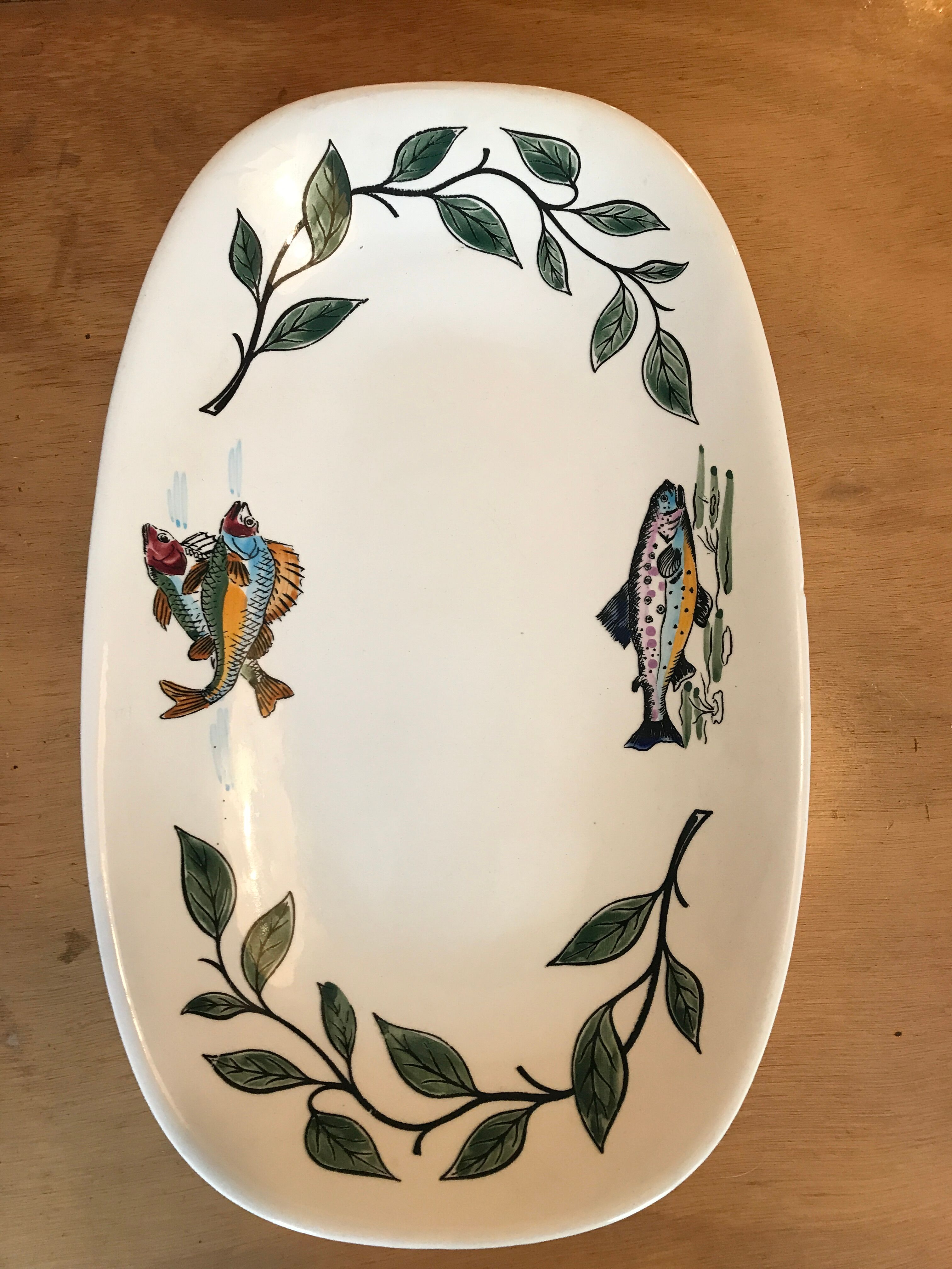 Fish dish from the Faience Factory of Gien