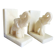 Elephant bookends in alabaster, Pair of elephant bookends.