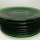 Lot 10 20th century vintage green glass plates
