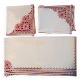 Ens 4 sets de table +centre de table +6 serviettes