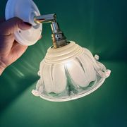 Vintage frosted glass lampshade wall light