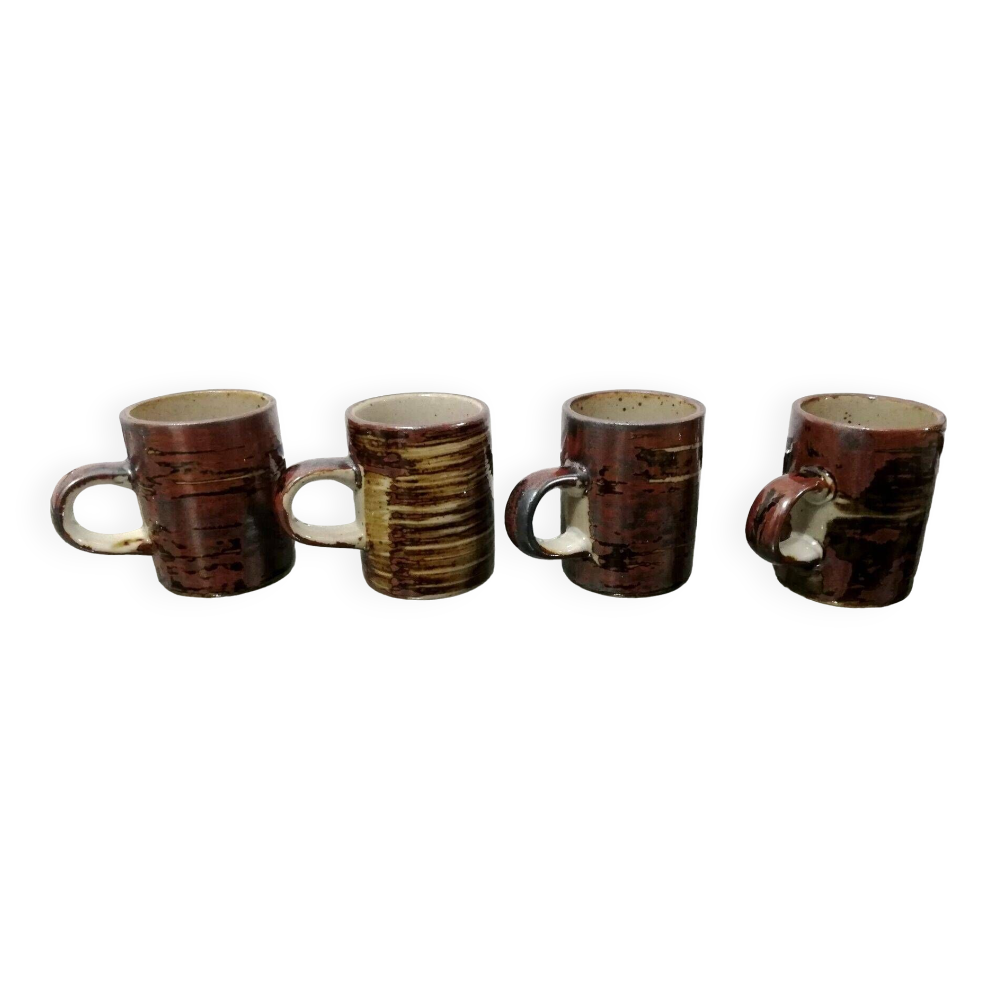 4 stoneware espresso cups
