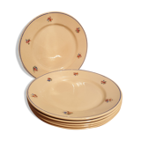 Suite of 6 retro dessert plates