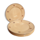 Suite of 6 retro dessert plates