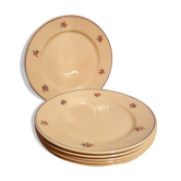Suite of 6 retro dessert plates