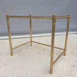 Coffee table bamboo smoked glass