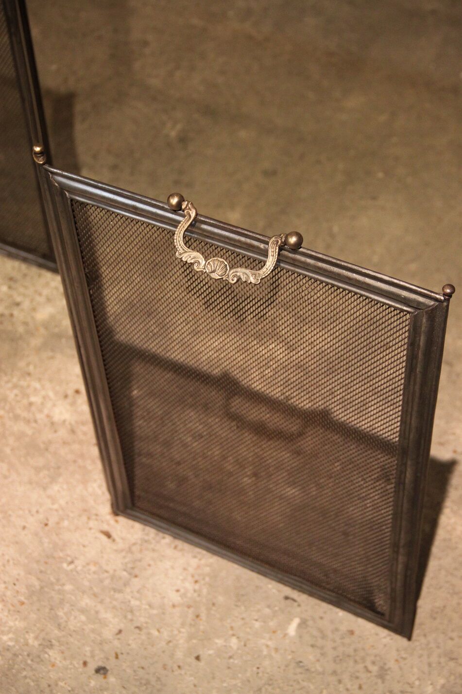 old brass foldable fire barrier
