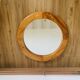 Vintage pine mirror by Glasmäster Markaryd Sweden 1970s