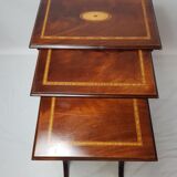 Inlaid trundle table 19th