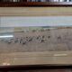 Hunting scene, watercolour engraving on paper signed by Cecil.