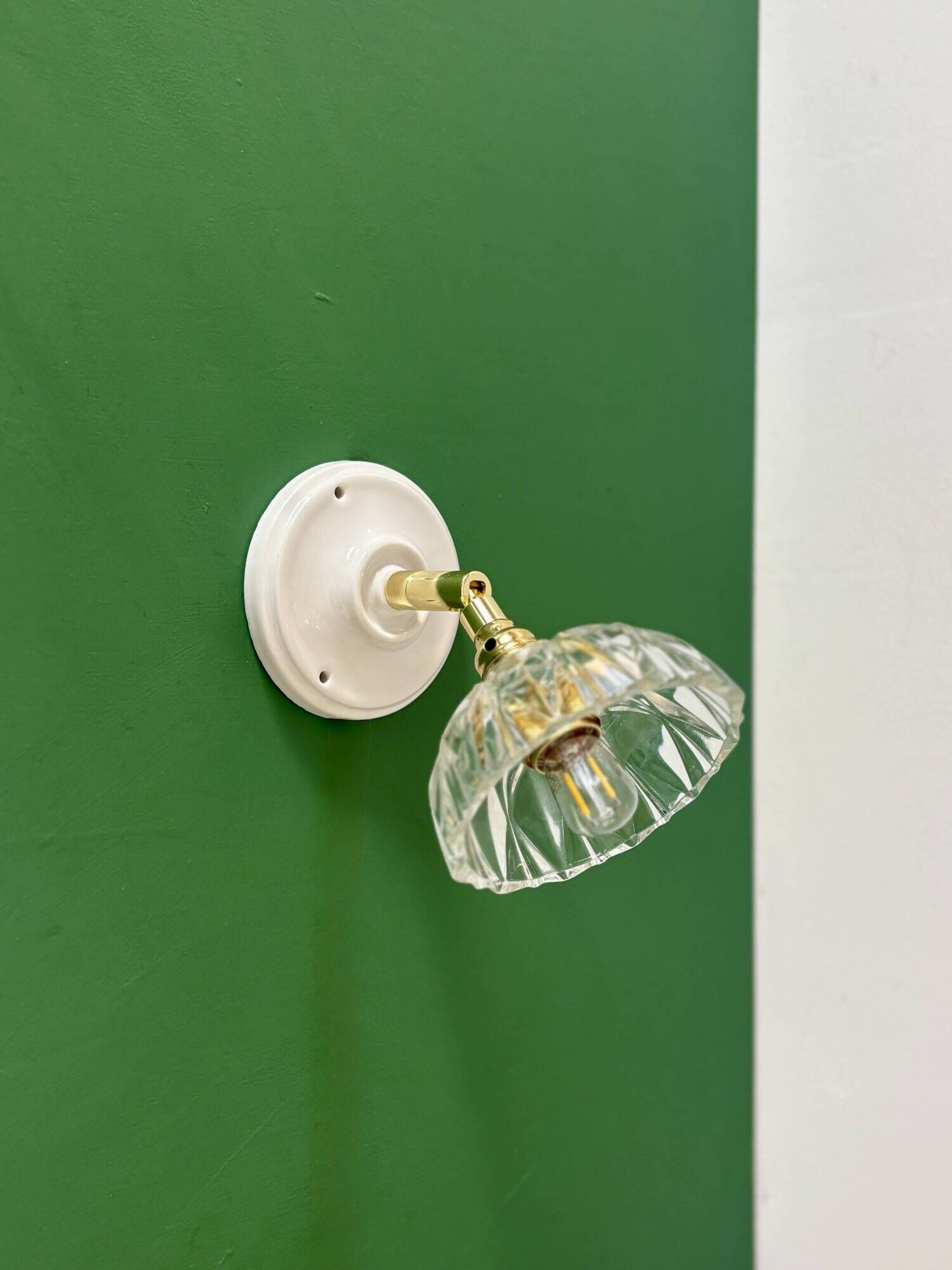 Vintage glass cut lampshade - tableware collection (APPV01)