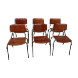 Set of 6 stackable school chairs