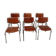 Set of 6 stackable school chairs