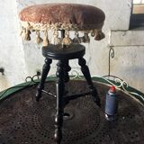Piano stool in black lacquer tripod Napoleon III