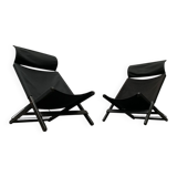 Set of minimalist postmodern folding chairs model Hestra by Tord Björklund for Ikea, 1980s.