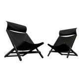 Set of minimalist postmodern folding chairs model Hestra by Tord Björklund for Ikea, 1980s.