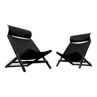 Set of minimalist postmodern folding chairs model Hestra by Tord Björklund for Ikea, 1980s.