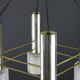 1960s chrome and glass chandelier