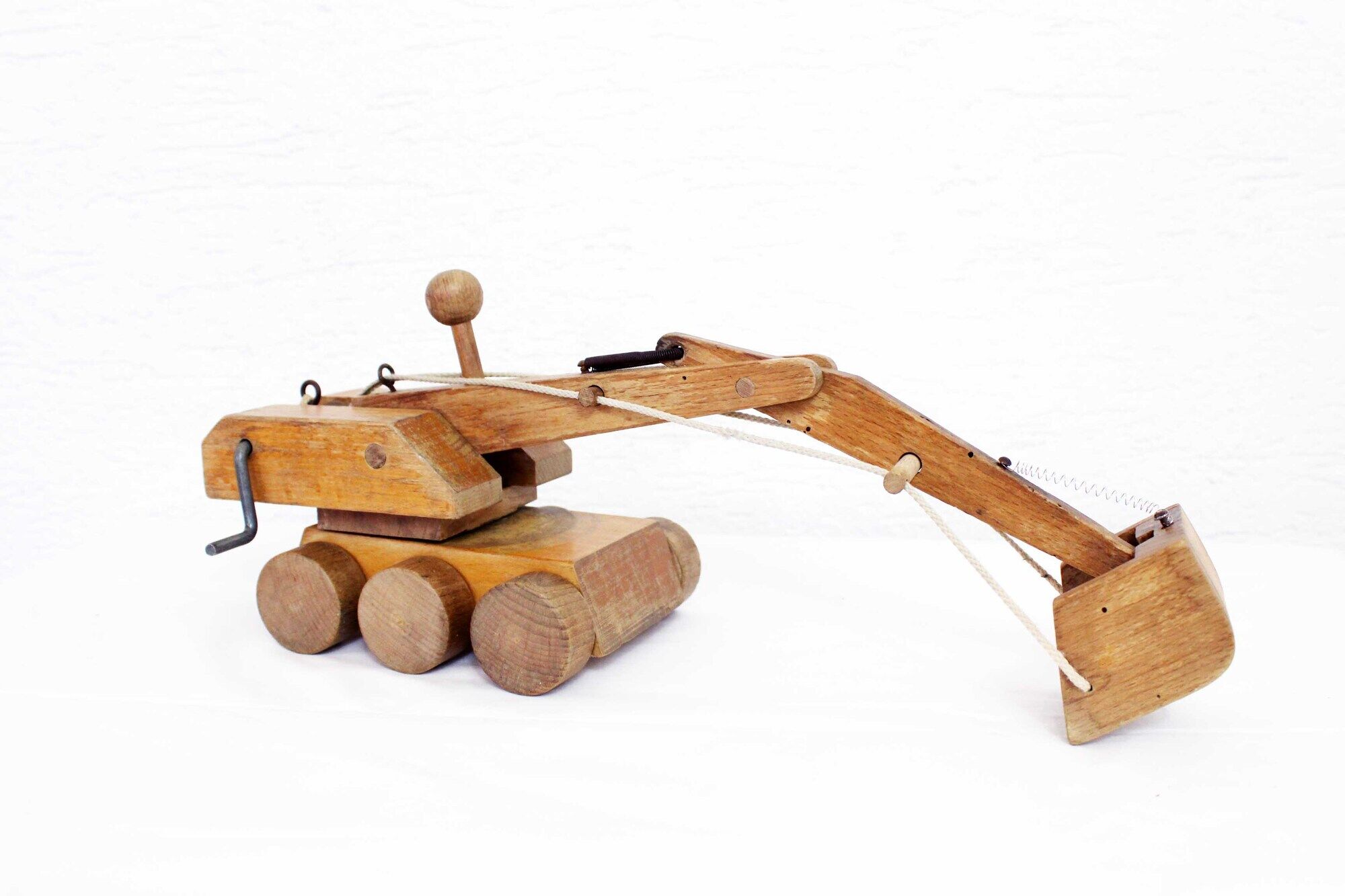 Jouet en bois label "Spielgut" tractopelle pelleteuse