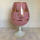 Vase camée opaline rose